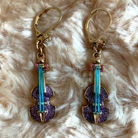 Betsey Johnson Jewelry - Betsy Johnson Violin Drop Earrings
